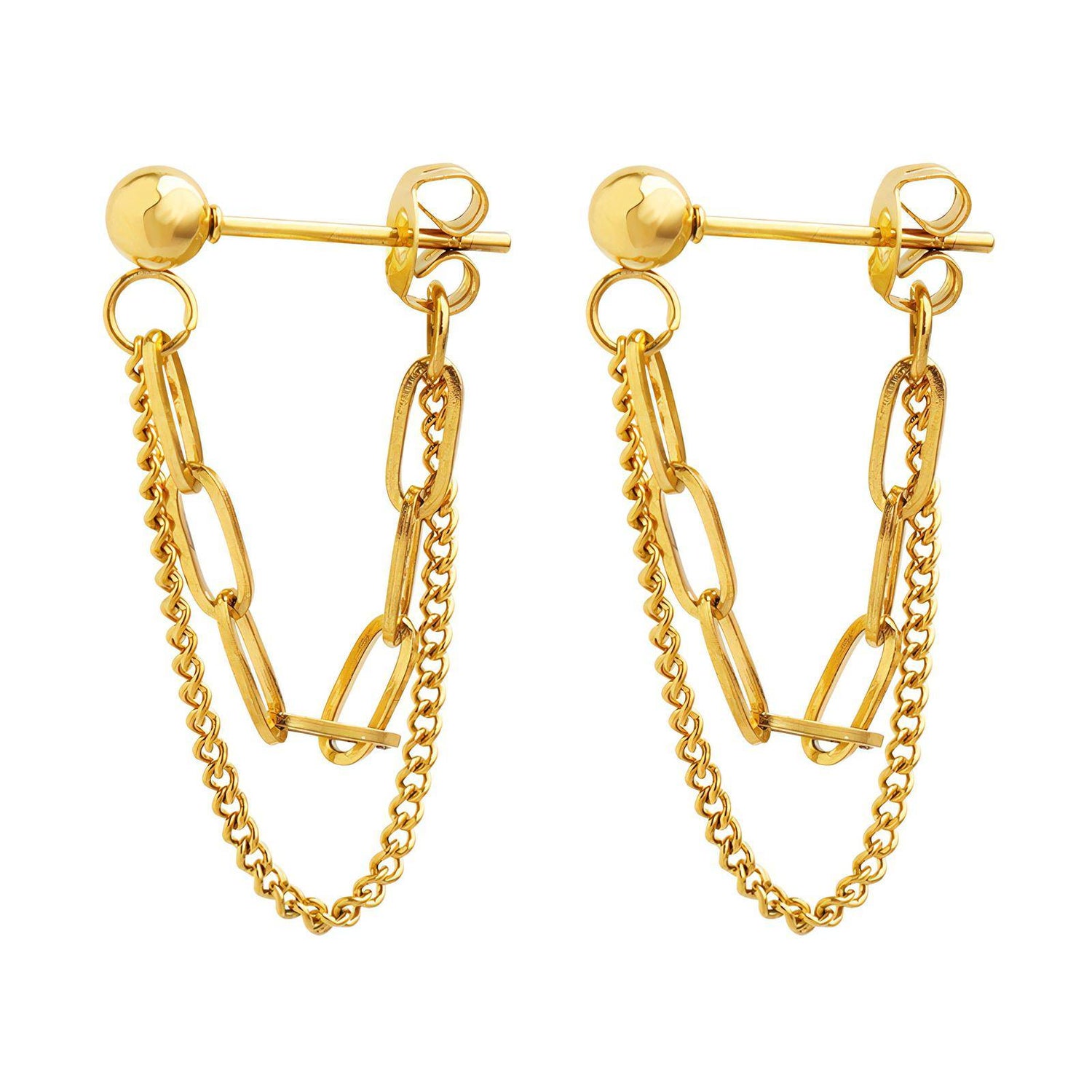 18K gold plated Stainless steel earrings,no tarnishing (Guaranteed Returns )  delivery in 2-3 days .