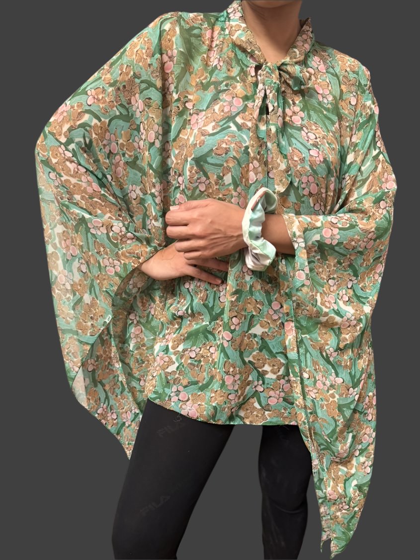 Garden Breeze Ponchos Free Size.