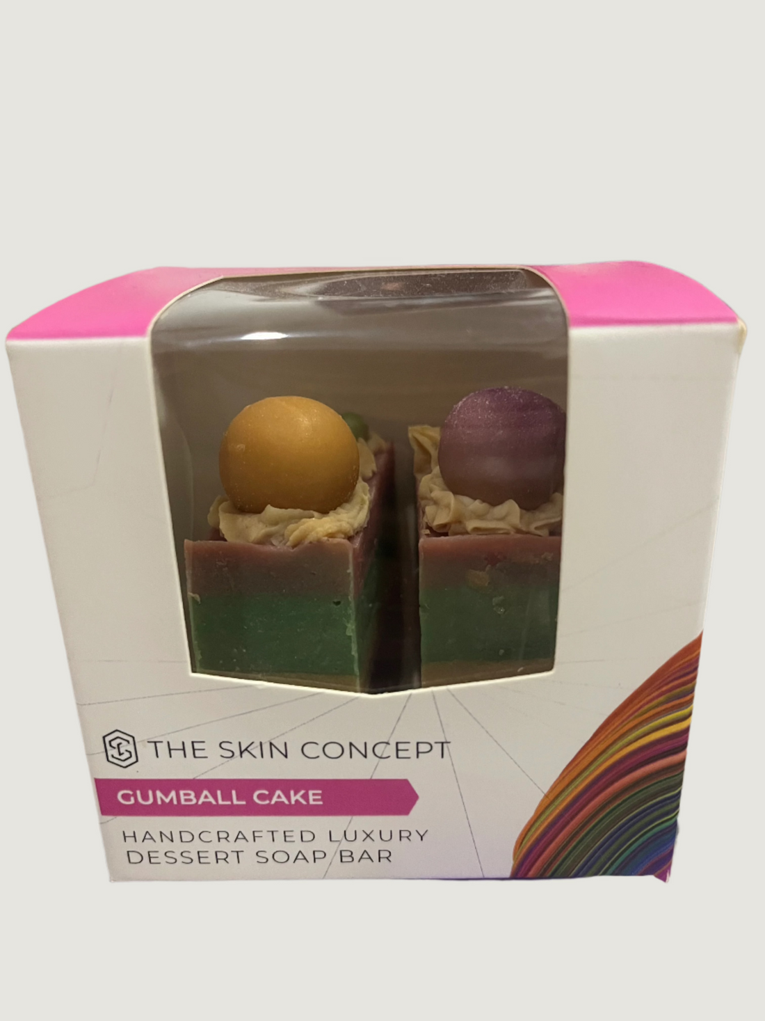 Handcrafted Luxury Dessert Soap Bar- Gumball cake The Skin Concept -2pcs