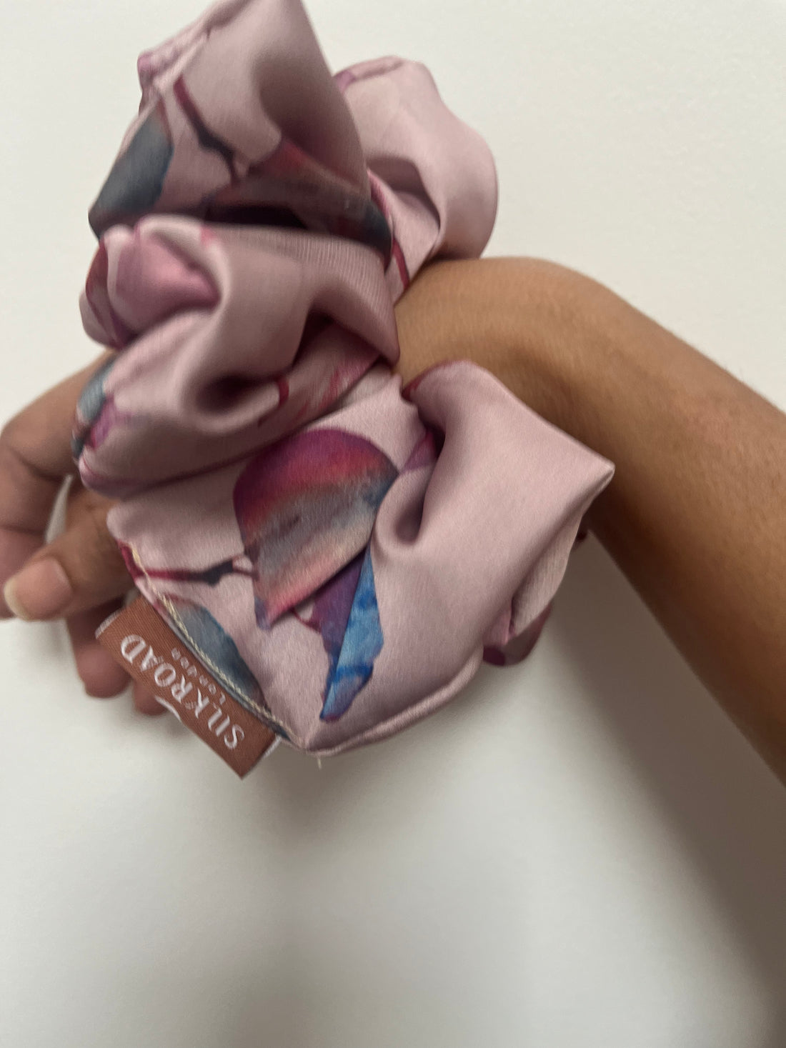 Butterfly- PURE SILK pastel Printed Scrunchie. (2-3days Delivery )