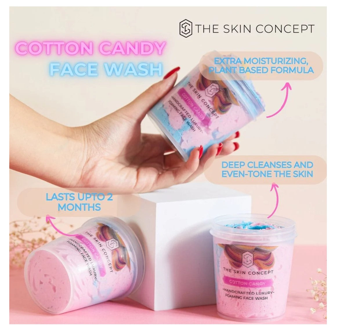 Whipped Cotton Candy Face wash - The Skin concept ( 1 day delivery )